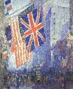Childe Hassam The Union Jack USA oil painting artist